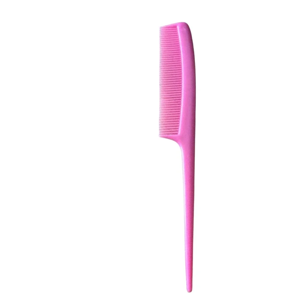 Vintage Pink Rat Tail Fine Tooth Hair Styling Sectioning Comb Made in USA 8 Inch
